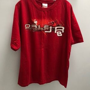 🆕Dale Earnhardt Jr # 8! Men’s XL! Red! Screened front & back! 100% Cotton